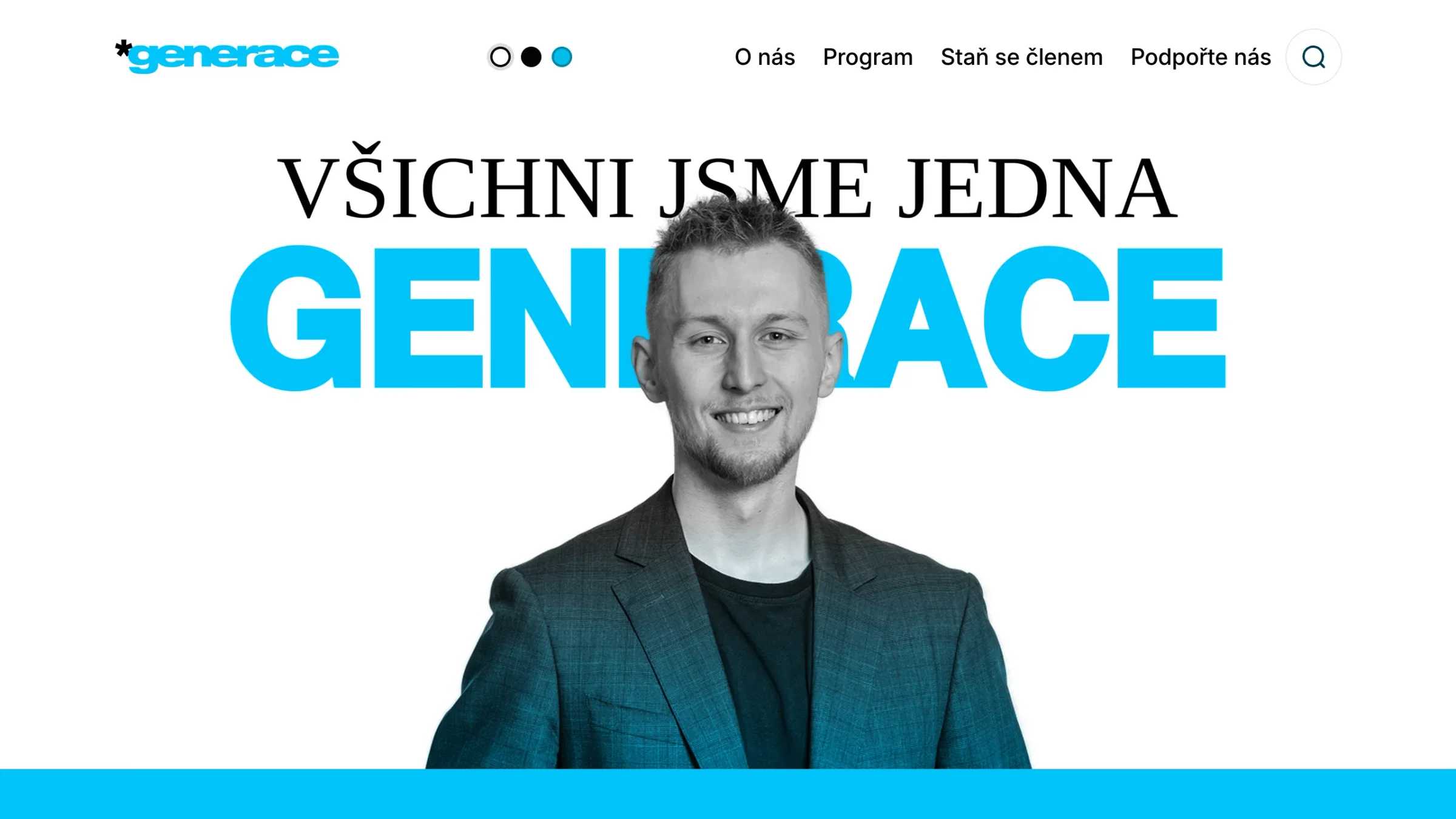 Website-Entwurf der zweiten Zusammenarbeit mit Hnutí Generace