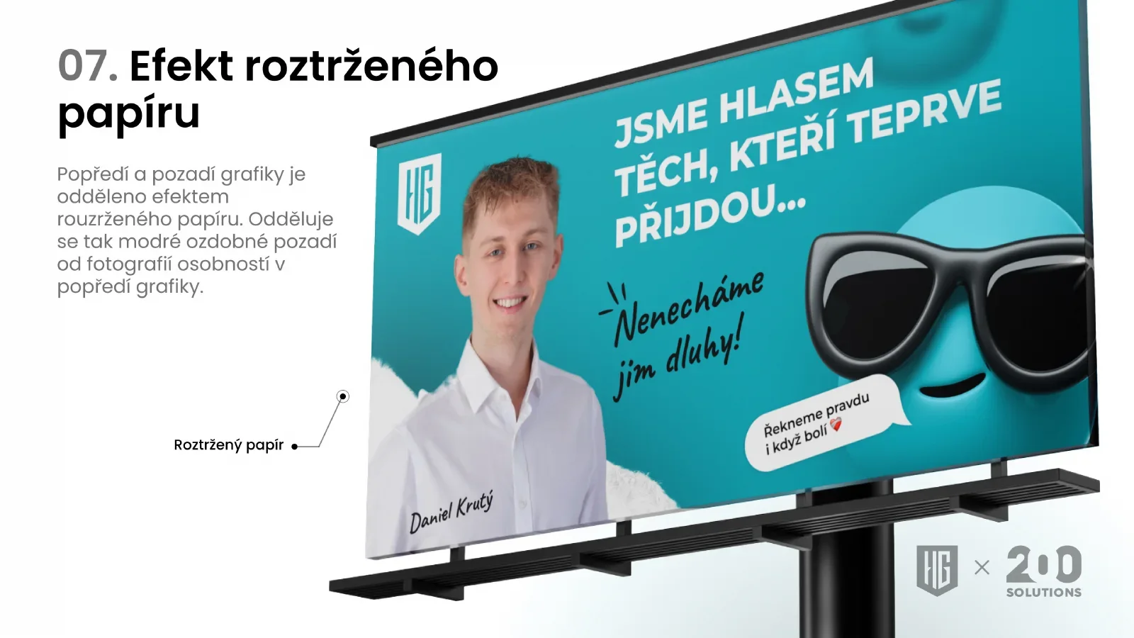 Gestaltungshandbuch, Seite 8: Der Effekt des gerissenen Papiers