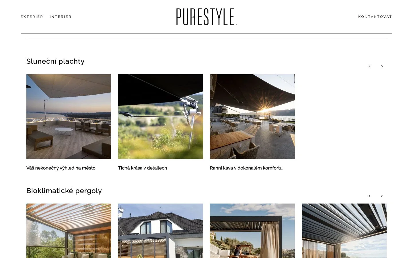 Fotogaléria tieniacich plachiet a pergol PureStyle