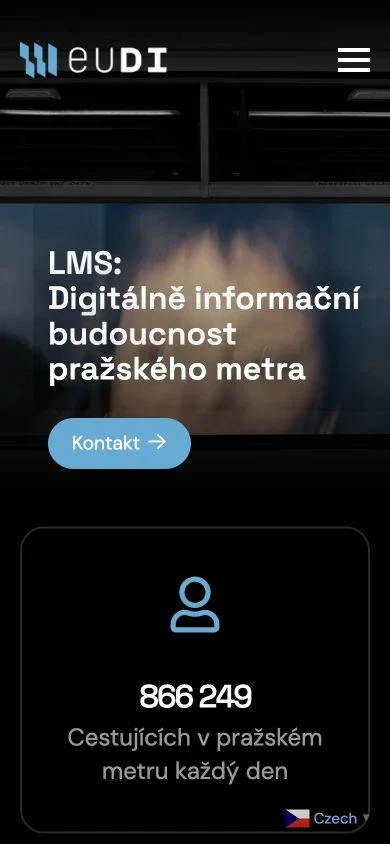 The EUDI homepage on a phone