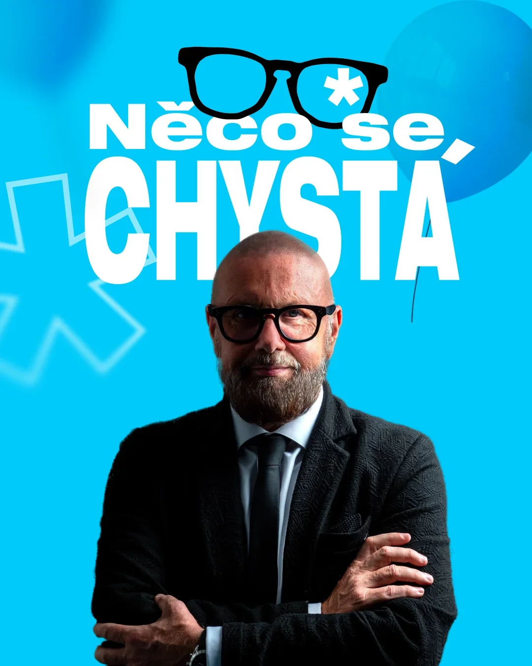 Ein Instagram-Plakat mit Jiří Morštadt und dem Schriftzug Něco se chystá