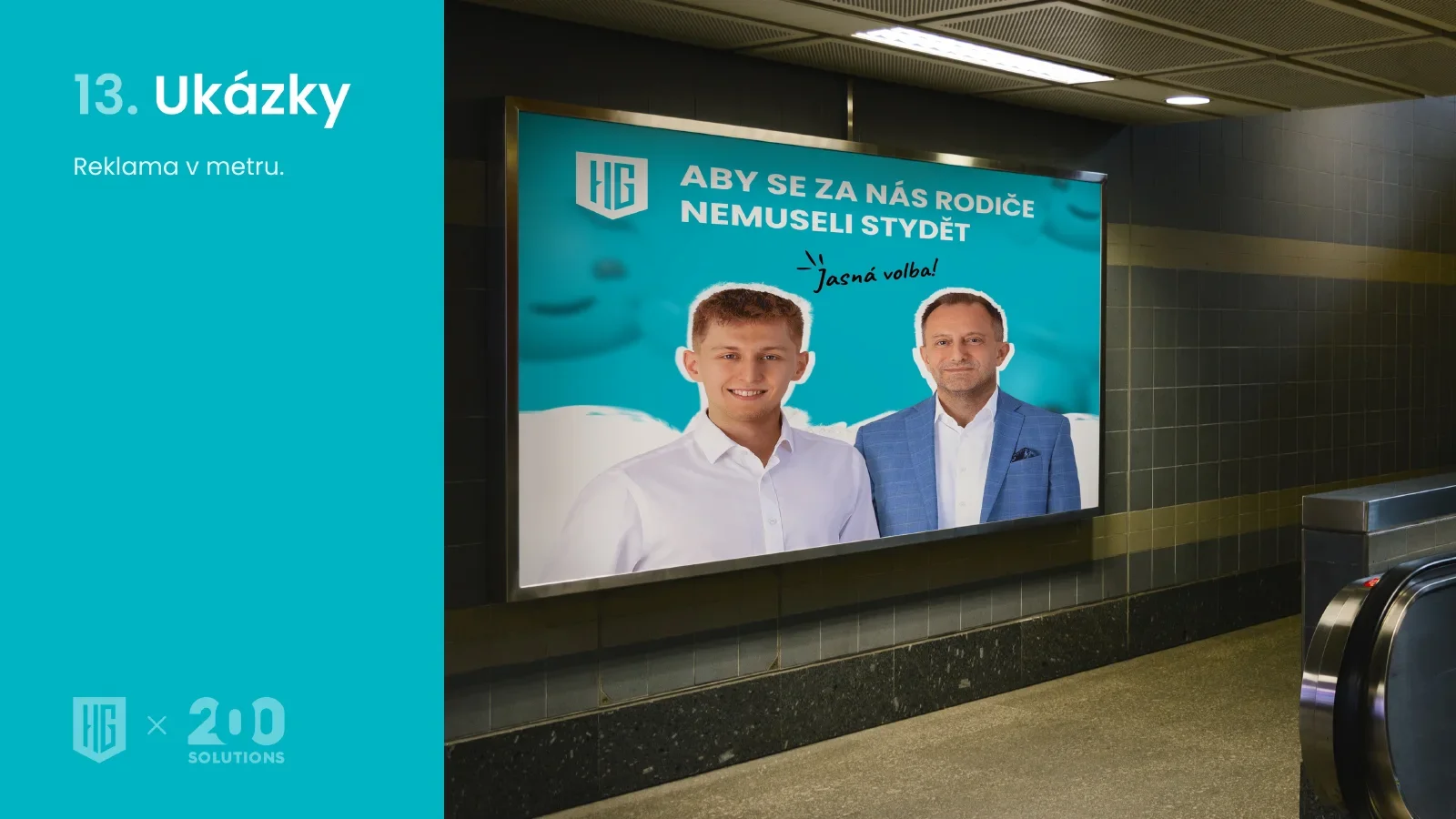 Gestaltungshandbuch, Seite 14: Beispiele: Werbung in der U-Bahn