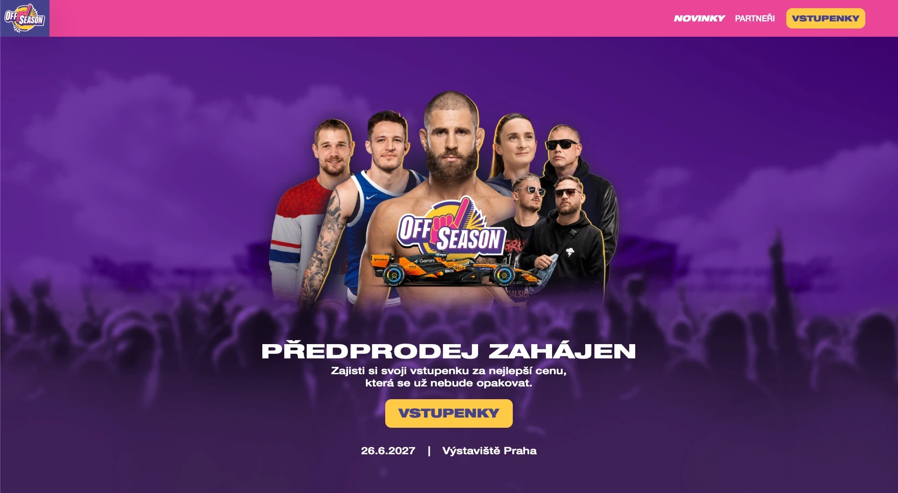 Původní úvodní vizuál festivalu Offseason